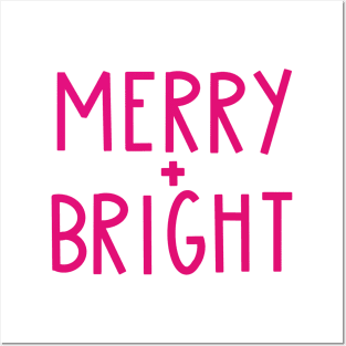 Merry and Bright Christmas Shirt Posters and Art